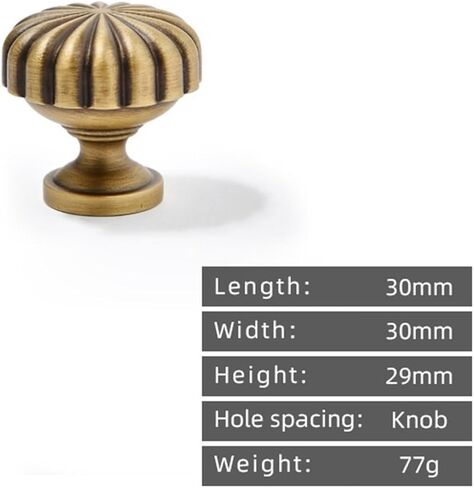 الصلبة النحاس الذهب خزانة المطبخ درج الفضة مقبض الأصفر النحاس العتيقة 1 قطعة (2017.30-العتيقة) in Kuwait