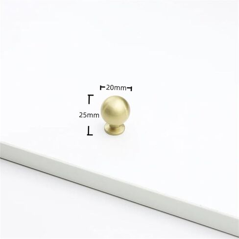الصلبة النحاس محكم النحاس درج مقابض لقطع الأثاث خزانة باب الأجهزة 1 قطعة (005-Brass-D20mm) in Kuwait