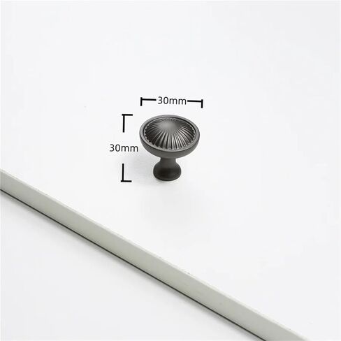 Furniture Handles Solid Round Cabinet Wardrobe Dresser Drawer Cupboard Door Handle Pulls 1Pcs(13-Pearl Grey) in Kuwait
