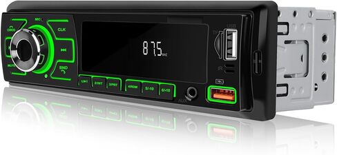 Single DIN Car Stereo Audio Car Audio with Handsfree Supports FM|MP3|SD|AUX|Dua USB|Quick Charge | Remote Control in Kuwait