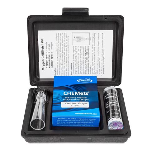 CHEMetrics K-7540 Dissolved Oxygen Kit, 0-40 ppb Range, 2.5 ppb MDL in Kuwait