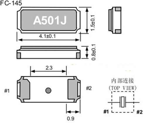 (10 قطعة) FC-145 DST410S 32.768KHZ 32.768K مذبذب كريستال سلبي SMD 4115 4.1*1.5 مللي متر 2PIN حجم صغير 20PPM in Kuwait