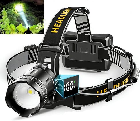 مصابيح الأمامية قابلة لإعادة الشحن 2PACK ، مصباح رأس ساطع 100000LM ، مصباح أمامي LED ، المصباح الأمامي القابل للتعديل في الهواء الطلق ، 5MMOD in Kuwait