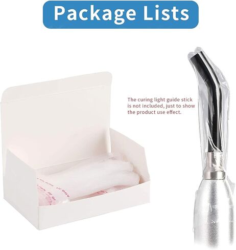200pcs/Box Disposable Light Curing Head Protective Cover Light Guide Light Stick Sleeve in Saudi Arabia