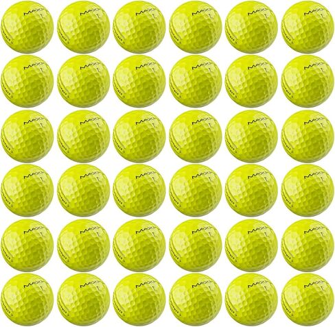 كرات الجولف Maxfli StraightFli – أصفر لامع، 36 قطعة | كرات جولف ذات مسافة دوران منخفضة من أجل لقطات أكثر استقامة | ملمس ناعم، غطاء أيونومر متين | للمبتدئين ولاعبي الغولف الترفيهية in Kuwait