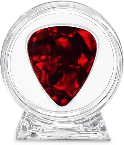 علبة عرض اختيار الجيتار الشفاف من الأكريليك، قطعة واحدة من صندوق حامل اختيار الجيتار من الأكريليك صندوق عرض لتخزين ملحقات الجيتار القابلة للتجميع، هدية للموسيقيين (دائري * 1) in Kuwait