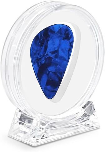 علبة عرض اختيار الجيتار الشفاف من الأكريليك، قطعة واحدة من صندوق حامل اختيار الجيتار من الأكريليك صندوق عرض لتخزين ملحقات الجيتار القابلة للتجميع، هدية للموسيقيين (دائري * 1) in Kuwait