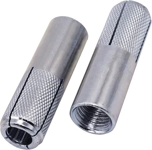 (Pack of 4) Knurled Drop in Anchors 5/8" x 2-9/16" (M16 x 65 mm), Expansion Bolt Sleeve, Wall Dowels, Concrete Anchor in Saudi Arabia