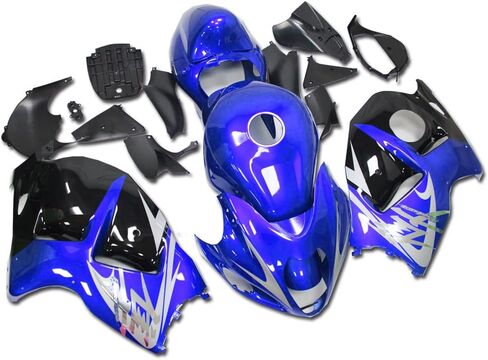 البلاستيك الكامل اللامع الأحمر اللامع ملاءمة لسوزوكي 1997-2007 GSXR 1300 Hayabusa Gen1 Injection ABS New Pheatmarket Body Bodyframe مجموعة مجموعة 1998 1999 2000 2001 2002 2004 2005 2006 in Kuwait
