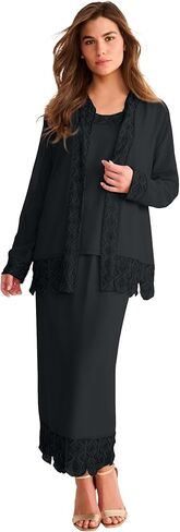 Roaman's Women's Plus Size Beaded Skirt Set in Kuwait