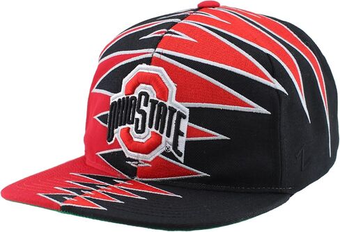 ZHATS NCAA Officially Licensed Adjustable Snapback Hat Team Color Split in Saudi Arabia