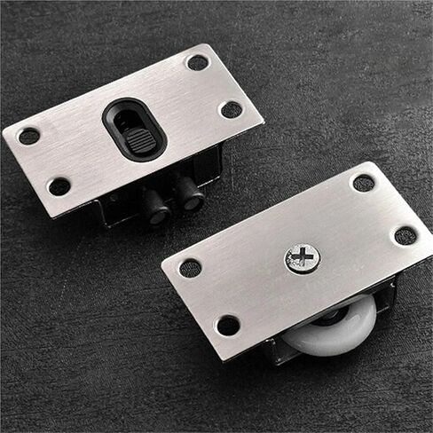 Furniture Sliding Door Moving Wheel Roller Runner Wardrobe Cabinet Bearing Top Bottom Pulley Wheel Metal Wading Door Accessories(1138 Double Plastic) in Saudi Arabia