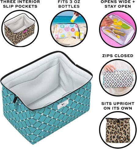 SCOUT Big Mouth - Large Toiletry and Makeup Bag with Built-In Wire Frame, Opens Wide for Easy Access, Travel Bag, Gym Bag in Kuwait