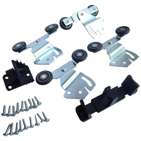 1 Set Solid Wood Sliding Door Pulley Rail Wheel Side Hanging Ming Wheel Double Wheel kit in Saudi Arabia