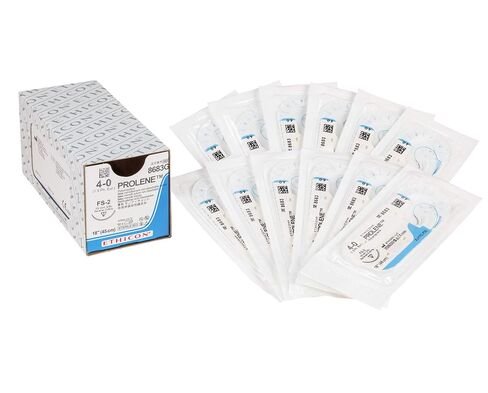 Ethicon 8683G Prolene Polypropylene Suture, Synthetic Non-absorbable, FS-2, 3/8 Circle Needle, Size 4-0, 18" Size in Kuwait