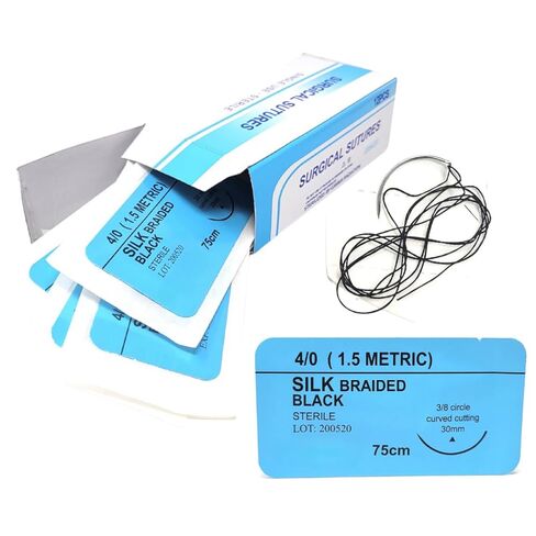 IMEDS Training Sutures 4/0 Silk, Box of 12 Pcs Suture Thread with Needle, Demo Teaching Set in Saudi Arabia