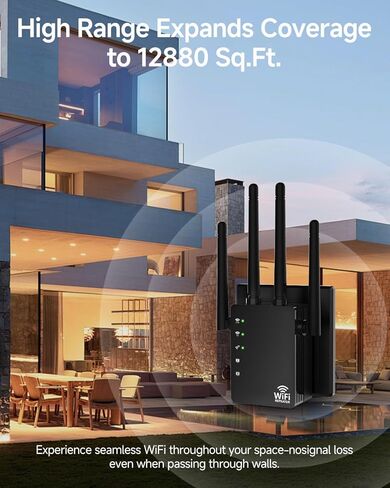 WIFI Extender Signal Booster للمنزل ، تغطية تصل إلى 10000 قدم مربع ، سهلة إعداد WiFi مكرر in Kuwait