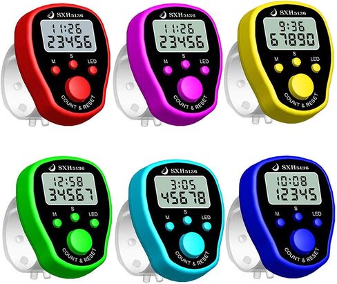 عداد الإصبع على مدار الساعة LCD عدادات رصيد رقمية إلكترونية مع عداد للوقت وعداد الإصبع الخلفي in Saudi Arabia