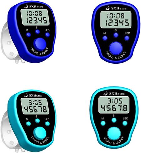 عداد الإصبع على مدار الساعة LCD عدادات رصيد رقمية إلكترونية مع عداد للوقت وعداد الإصبع الخلفي in Saudi Arabia
