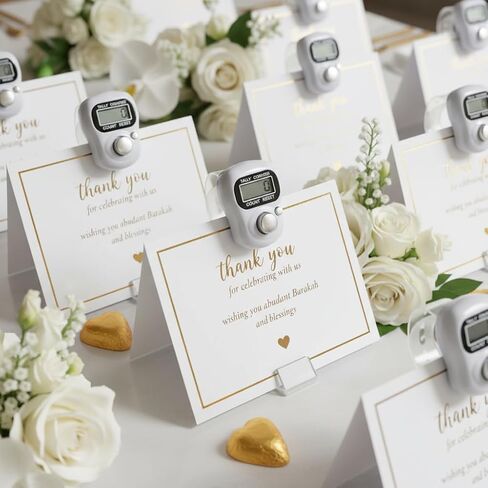SET OF 12 White Digital Finger Counters | White Tasbih/Dhikr Counters | Resettable Electronic Tally Counter Ring LCD Display | Ideal for Counting Prayers, Golf Strokes, Inventory, Laps, Reps, Knitting in Saudi Arabia