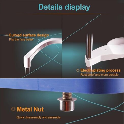 Adjustable Forehead Chin Rest Bracket for Vision Training Instrument, 10cm Height Adjustment, 135-235mm Distance, Electroplated Optical Support for Optometry, Optician, Eye Care Center in Kuwait