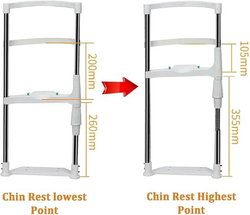 Optical Instrument Chin Rest, Lifting Chin Bracket with Height Adjustment Knob, 0-95mm Distance Liftable, for Auto Refractometer, Vision Training in Saudi Arabia