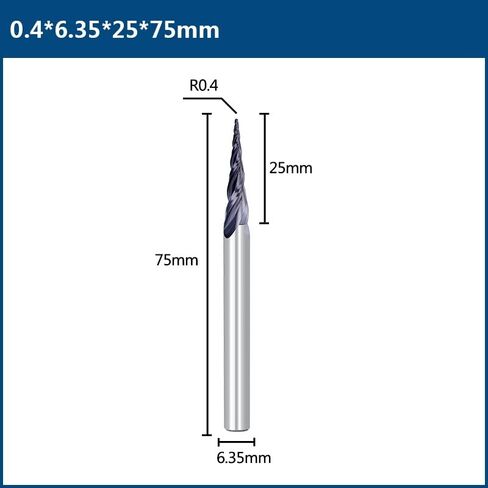 كربيد الكرة الأنف نهاية المطاحن R0.4 3 الناي مدبب مطحنة 1/4 "عرقوب طحن أداة قطع الخشب باستخدام الحاسب الآلي in Saudi Arabia
