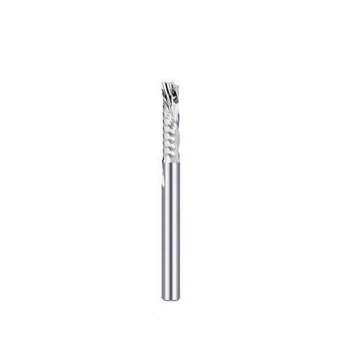 1pcs Spiral End Mill 6.35mm Shank 1-Flute O Flute Down Cut Router Bit Diameter 25mm Cutting Length Carbide Single CNC Milling Cutter in Saudi Arabia
