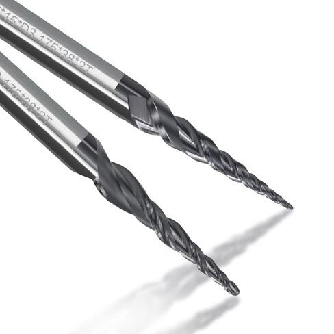 4pcs 2-Flute Tapered Ball Nose Spiral End Mill R0.25-R1.0 TiAIN Coated CNC Milling Cutter 3.175mm Shank Carbide Woodworking Engraving Bit in Saudi Arabia