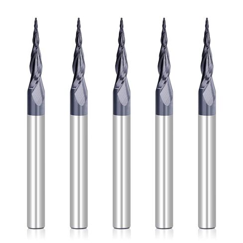 1pcs Apered Ball Nose End Mill R0.4/R1.58 2 Flute Carbide Endmills Milling Tool CNC Machine Cutter in Saudi Arabia