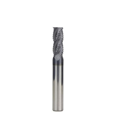 1pcs HRC50 Solid Carbide Roughing End Mill 4 Flute 4-12mm Cutting Diameter CNC Milling Cutter Bit for Hardness Less Than 50 HRC Metal Machining(6xD6x25x75L) in Saudi Arabia