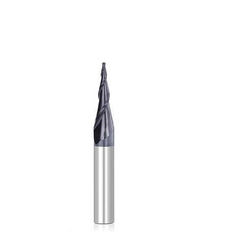 Ball Nose End Mill R0.25-R1.0 2Flute Tapered 1/4" Shank Carbide Milling Tool Spiral Cutter CNC Machine(R1.0x20x6.35x50) in Saudi Arabia