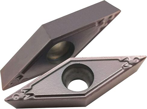 VBMT331 / VBMT160404-HQ VP15TF CNC مخرطة كربيد قابلة للفهرسة شفرة قطع إدراج لحامل أداة تحول VBMT، مطلي متعدد الطبقات، سمك 3/16 بوصة، نصف قطر 1/64 بوصة (VBMT331 بني) in Saudi Arabia