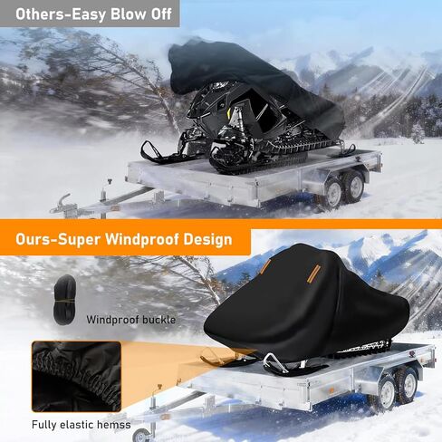 Snowmobile Cover for Yamaha Sidewinder L-TX LE 137 1.5-Inch 2023-2026,Trailerable Snowmobile Storage Cover,Outdoor Snowsled Cover Waterproof & UV-Resistant Heavy-Duty Protection 300D Oxford Fabric in Saudi Arabia
