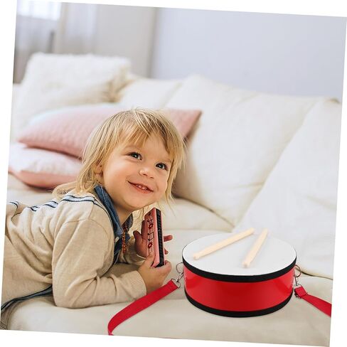 VICASKY 1 Set Marching Snare Drum Red Hand Drum with Strap Drumsticks for Preschool Music Education and Outdoor Performances Encourages Teamwork Collaboration in Kuwait
