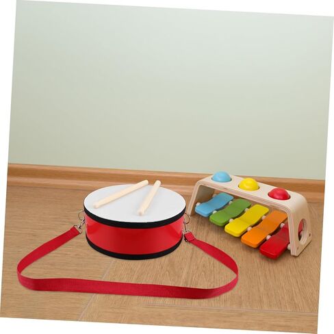 Kisangel 1 Set Red Marching Snare Drum for Lightweight Hand Drum with Strap Promotes Rhythm Skills and Teamwork for School and Band Activities in Kuwait