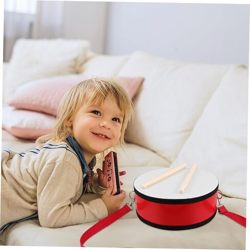 Kisangel 1 Set Red Marching Snare Drum for Lightweight Hand Drum with Strap Promotes Rhythm Skills and Teamwork for School and Band Activities in Kuwait