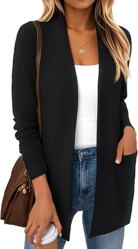 LILLUSORY Cardigan Sweaters for Women Lightweight Open Front Cardigans Casual Loose 2025 Fall Sweater with Pockets in Saudi Arabia