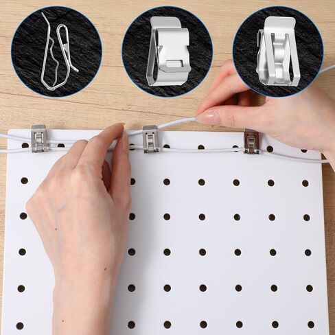 100 Pcs Stainless Steel Cable Cord S Clips Solar Panel Cables Photovoltaic Double Wire Trailer Wire Clips for PV Wiring Boat Frame Management Clip, 0.2 Inch to 0.3 Inch in Rope Capacity, Silver in Saudi Arabia