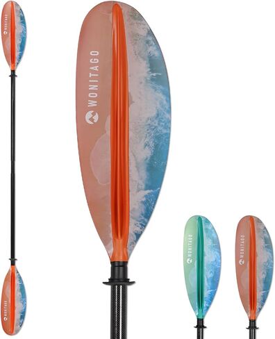 Kayak Paddle with Premium Carbon Fiber Shaft and Enhanced PP Blade, Adjustable Kayak Oar, 86-94" (220-240 cm), 94-102" (240-260 cm) in Kuwait
