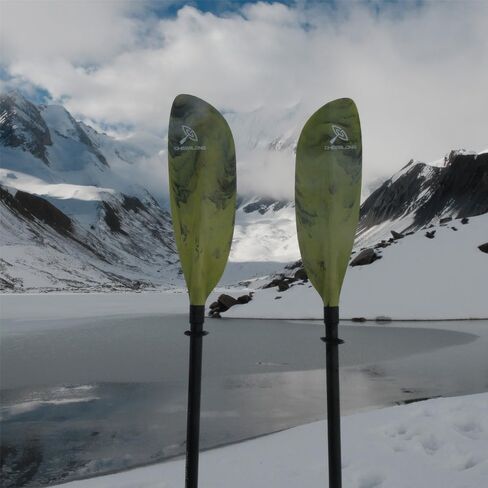 CHEERLONG Kayak Paddle - Fiberglass Shaft with Reinforced Polycarbonate Paddle - Beautiful and Lightweight, Adjustable Canoe Paddle, Mountain-Green Paddle, More Beautiful - Perfect for Play in Saudi Arabia