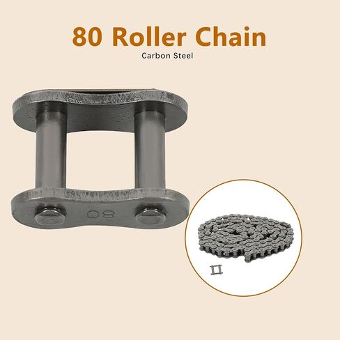 kimllier 80 Roller Chain 10 Feet with 1 Connecting Links, Carbon Steel, 120 Links in Saudi Arabia
