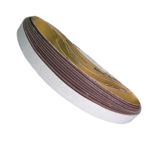 10 قطعة من الأربطة الكاشطة من أكسيد الألومنيوم لأعمال النجارة المعدنية، أشرطة صنفرة تلميع متينة 762 × 25 مم (240) in Kuwait