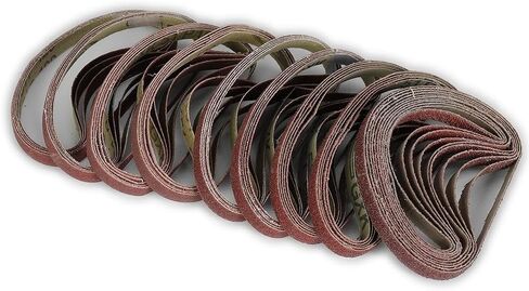 أحزمة صنفرة مقاس 10 × 330 مم، أشرطة كاشطة من أكسيد الألومنيوم، 50 عبوة لآلات صنفرة الحزام in Kuwait