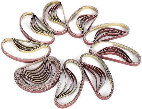 أحزمة صنفرة مقاس 10 × 330 مم، أشرطة كاشطة من أكسيد الألومنيوم، 50 عبوة لآلات صنفرة الحزام in Kuwait