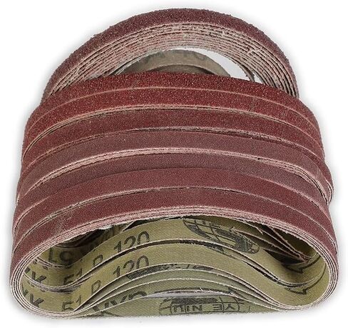 أحزمة صنفرة مقاس 10 × 330 مم، أشرطة كاشطة من أكسيد الألومنيوم، 50 عبوة لآلات صنفرة الحزام in Kuwait