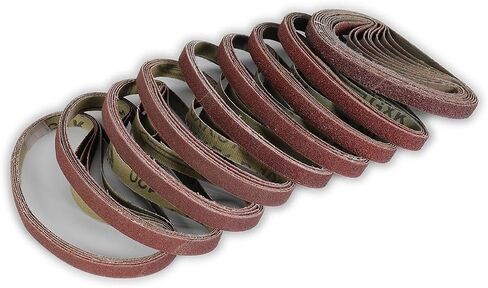 أحزمة صنفرة مقاس 10 × 330 مم، أشرطة كاشطة من أكسيد الألومنيوم، 50 عبوة لآلات صنفرة الحزام in Kuwait