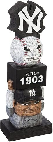 تمثال حديقة Team Sports America New York Yankees Tiki Totem Garden، تصميم عتيق، 40.64 سم، راتنج مطلي يدويًا in Saudi Arabia