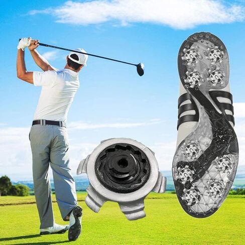 Shoe Spikes, Soft Rubber Replacement Studs, Cleats Pins 18 Pcs Silver for Hiking Soccer Running Outdoor Sports Activities in Kuwait