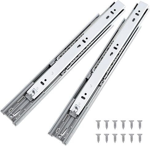 Probrico 10 Pairs 22 Inch Soft Close Drawer Slides, Ball Bearing Full Extension Dresser Slides, Side Mount Heavy Duty Drawer Glides Runners in Kuwait